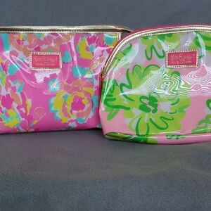 Lilly Pulitzer For Estee Lauder Set Of 2 Makeup Bags